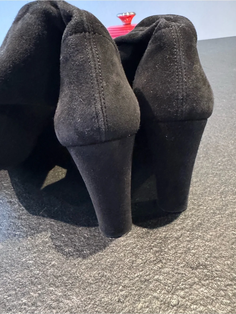 Stuart Weitzman Black Over-the-Knee Suede Boots